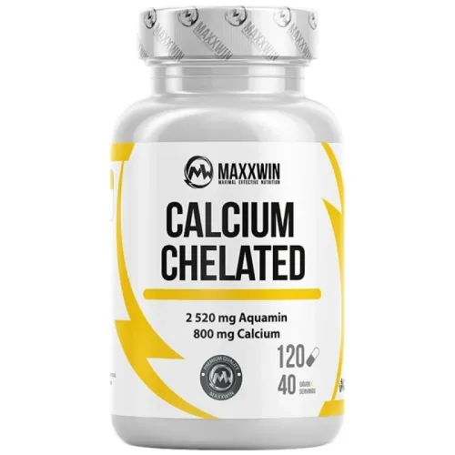 Calcium Chelated | with Aquamin® Seaweed Calcium / 120 капсули, 40 дози - MAXXWIN