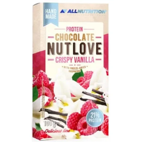 Nutlove Протеинов шоколад, бял шоколад с малина, 100 g, AllNutrition - Allnutrition