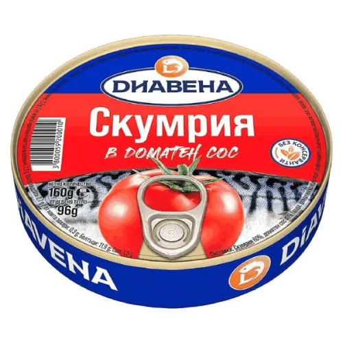 Скумрия в доматен сос Диавена 160гр.
