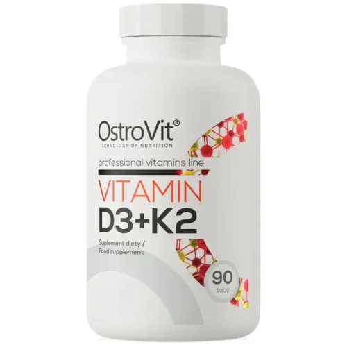 Vitamin D3 2000 + K2 100 mcg (90 дози) / 90 Таблетки - OstroVit