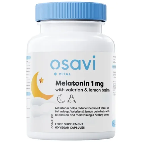 Melatonin with Valerian & Lemon Balm / 60 капсули, 60 дози - Osavi