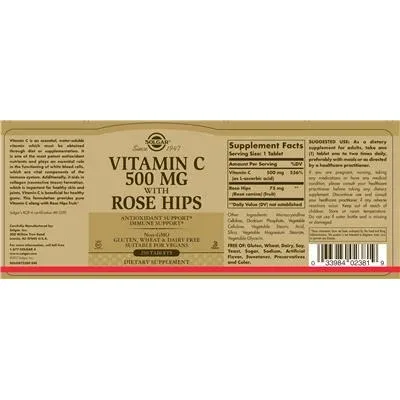 Vitamin C 500 mg With Rose Hips - Solgar