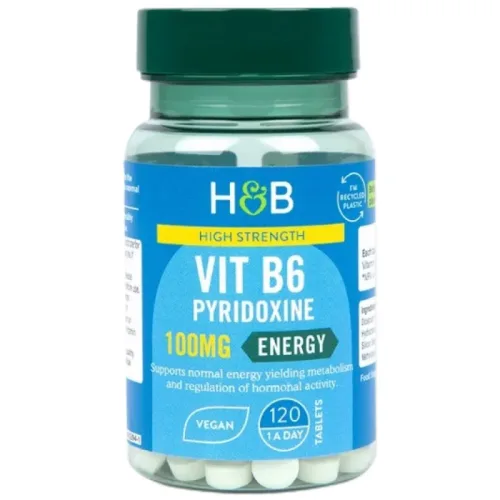 Vitamin B6 / Pyridoxine 100 mg / 120 Таблетки, 120 дози - Holland And Barrett