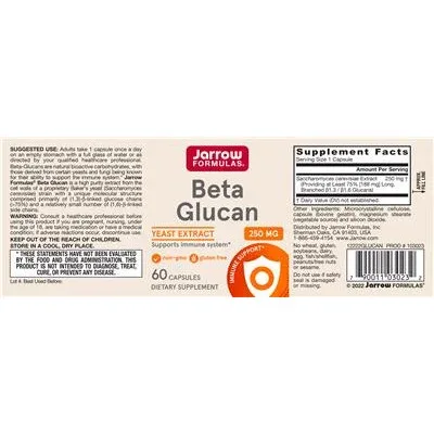 Бета глюкан 250 мг / Beta Glucan 250 mg - Jarrow Formulas