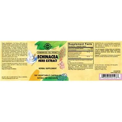 Екстракт от билка ехинацея / Echinacea Herb Extract - Solgar