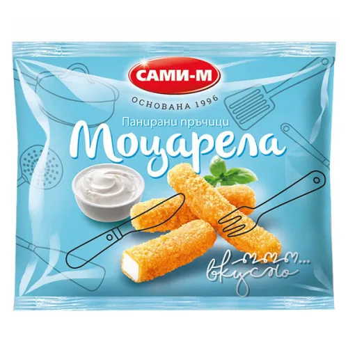 Панирани пръчици моцарела Сами-М 250 гр. - Сами-М ЕООД