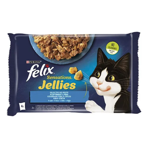 Котешка храна Felix риба  Sensation 4*85гр.