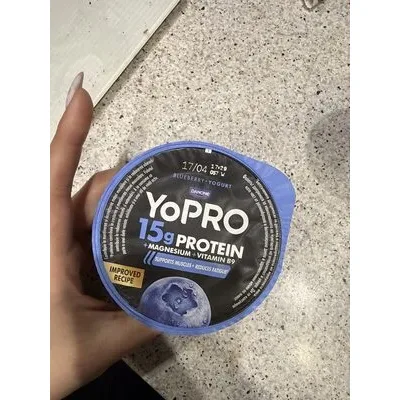 Йогурт YoPro с боровинки / YoPro Blueberry yogurt - DANONE YoPRO