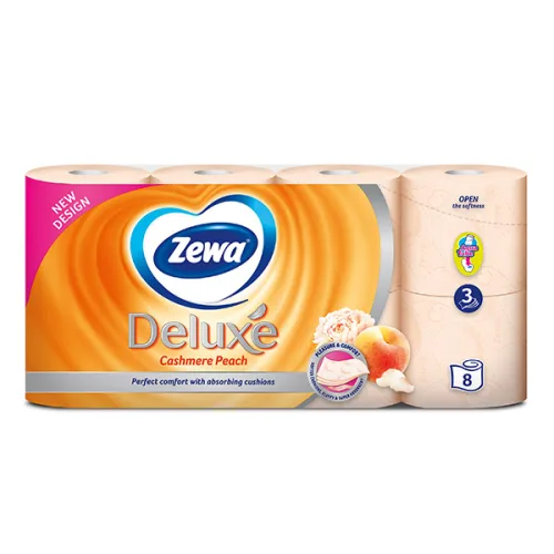 Тоалетна хартия Zewa Deluxe Cashmere Peach 8бр.