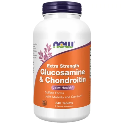 Glucosamine & Chondroitin / Extra Strength (120 дози) / 240 Таблетки - NOW Foods