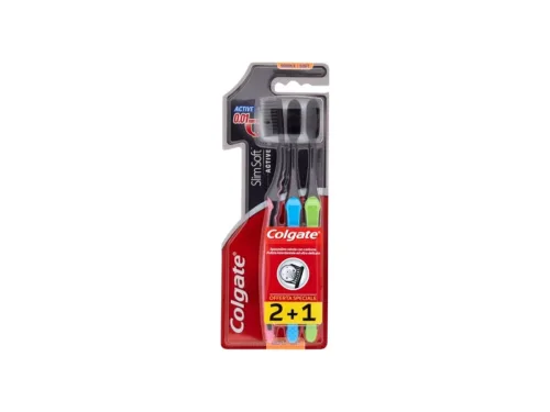 Четка за Зъби Colgate Slim Soft Shorcoal 2+1бр