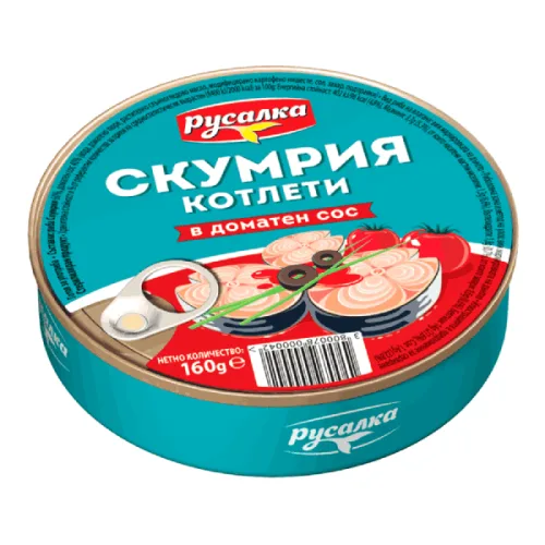 Скумрия котлети в доматен сос Русалка 160гр.