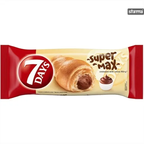 Кроасан 7Days Super Max с какаов пълнеж 110 г / 7Days Croissant Super Max With Cocoa Filling 110g - 7DAYS