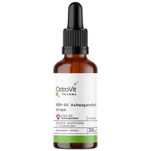 KSM-66 Ashwagandha Drops | Ashwagandha Root Extract / 30 мл, 25 дози - OstroVit