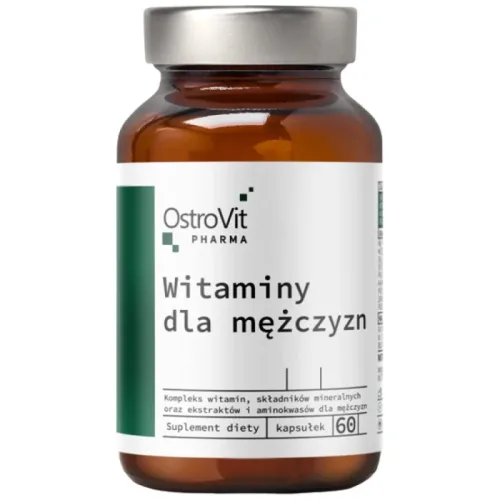 Vitamins for Men | with Ashwagandha, Tribulus & Saw Palmetto / 60 капсули, 30 дози - OstroVit