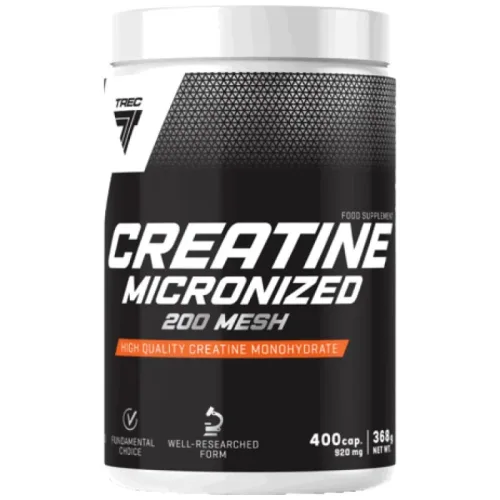 Creatine Micronized 200 Mesh | High Quality Creatine Monohydrate Caps / 400 капсули, 66 дози - Trec Nutrition