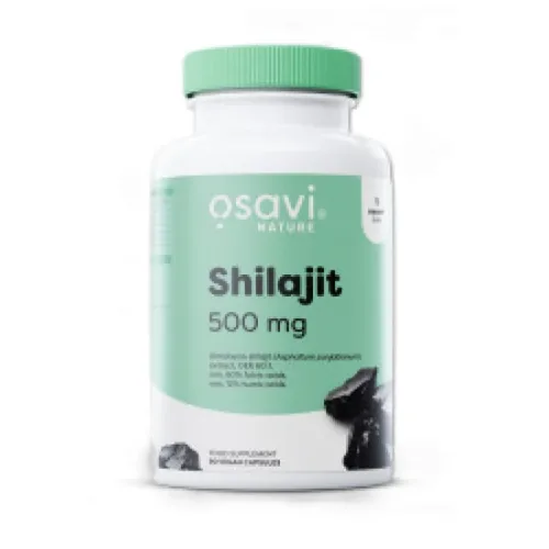 Shilajit 500 mg | 60:1 Extract with 60+% Fulvic Acids (90 дози) / 90 капсули - Osavi