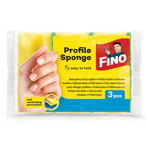 Гъба за съдове с канал Fino 3бр. - Fino