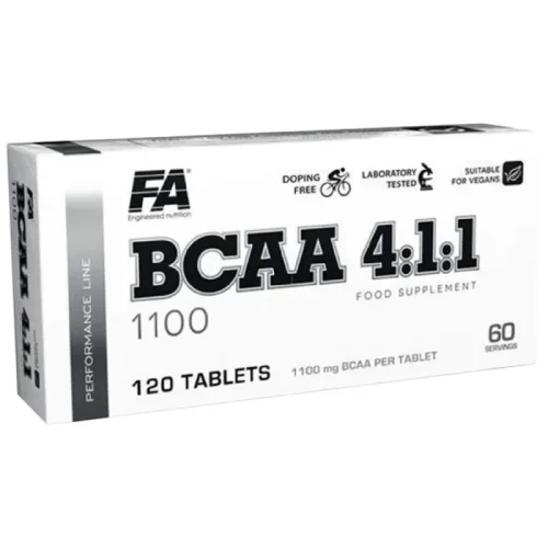 BCAA 4:1:1 1100 (60 дози) / 120 Таблетки - FA Nutrition
