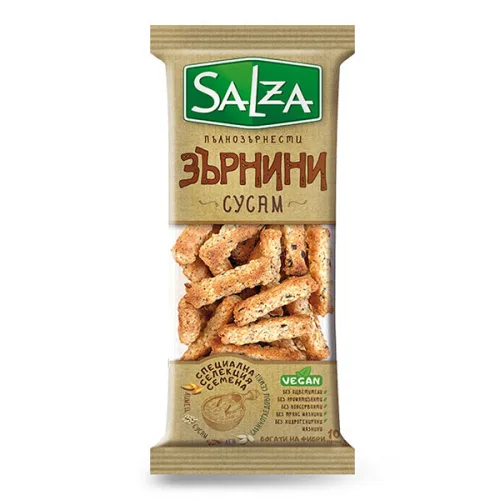 Пълнозърнести Зърнини сусам Salza 180гр.