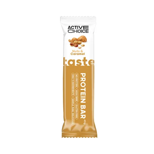 Протеинов бар фъстък и карамел Active Choice 60гр.