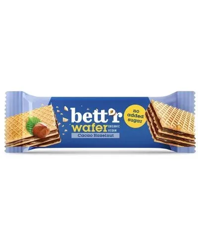 Био вафла, лешници и какао, 30 g, Bett'r - Bett'r