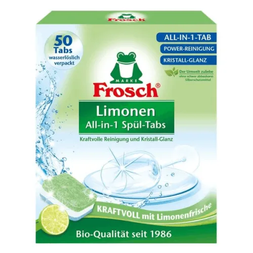 Таблетки за съдомиялна All in 1 Frosch Limone 50 бр. - Frosch