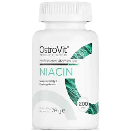 Niacin / Vitamin B3 / 200 Таблетки, 200 дози - OstroVit
