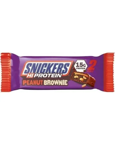 Snickers Hi Protein, фъстъчено брауни, 50 g, Mars Protein - Mars Protein