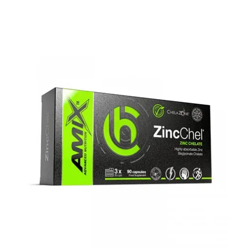 ChelaZone® ZincChel® Zinc Bisglycinate Chelate / 90 Vcaps - Amix