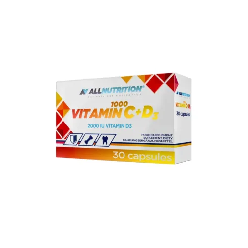 Vitamin C 1000 + D3 - Витамин C + D, Разфасовка 30 caps - Allnutrition
