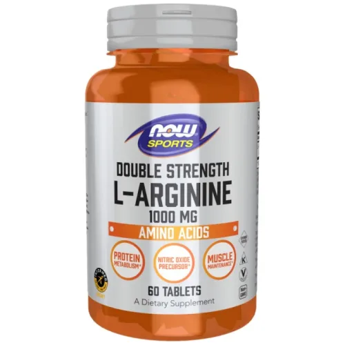 L-Arginine 1000 mg / Double Strength (60 дози) / 60 Таблетки - NOW Foods
