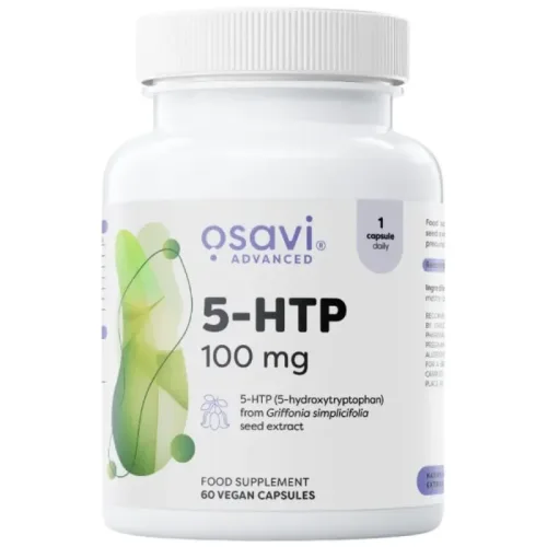 5-HTP 100 mg | 30% Extract from Griffonia simplicifolia (60 дози) / 60 капсули - Osavi