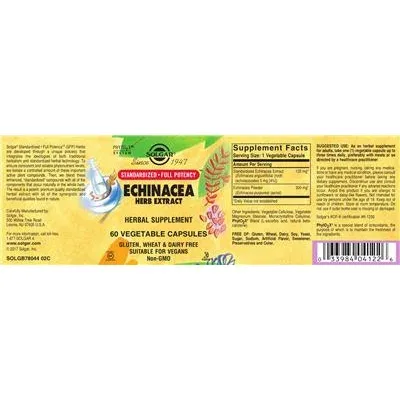 Екстракт от билка ехинацея / Echinacea Herb Extract - Solgar