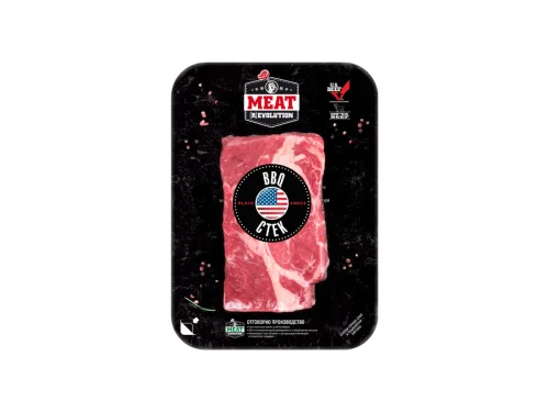 Стек BBQ Говежди Блек Ангъс 300гр Сащ Скин Meat Revolution