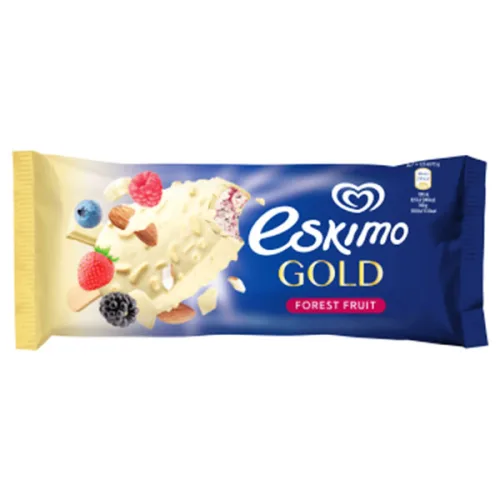 Сладолед Eskimo Gold бял шоколад и горски плодове 75гр. - Eskimo