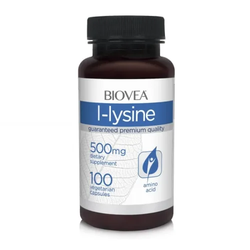 L-Lysine 500mg - Лизин, Разфасовка 100 caps - Biovea