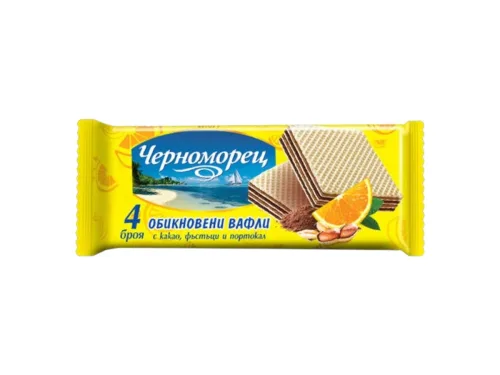 Вафли Черноморец Какао, Фъстъци И Портокал 105гр