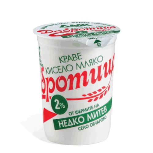 Кисело мляко Добротица 2% 500гр.