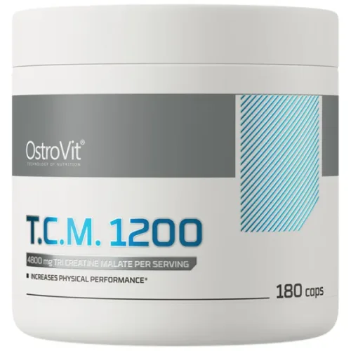 Tri Creatine Malate / TCM 1200 mg / 180 капсули, 45 дози - OstroVit