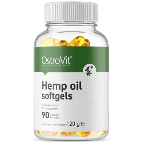 Hemp Seed Oil / Omega 3-6-9 Complex / 90 Гел капсули, 90 дози - OstroVit