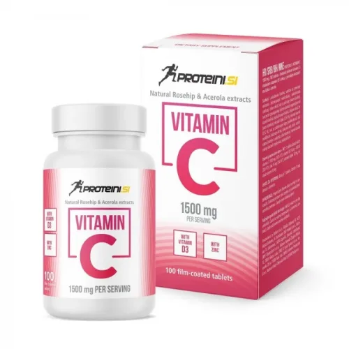 Vitamin C 1500mg + Vitamin D3 + Zinc - Витамин C + Витамин D3 + Цинк - Proteini.SI