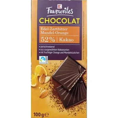 Шоколад Edel с горчиво какао, бадеми и портокал - Ibercacao
