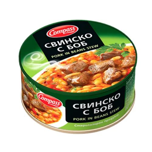 Свинско с боб Компас 300гр. - Компас