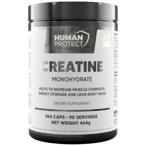 Creatine Monohydrate Capsules (90 дози) / 360 капсули - Human Protect