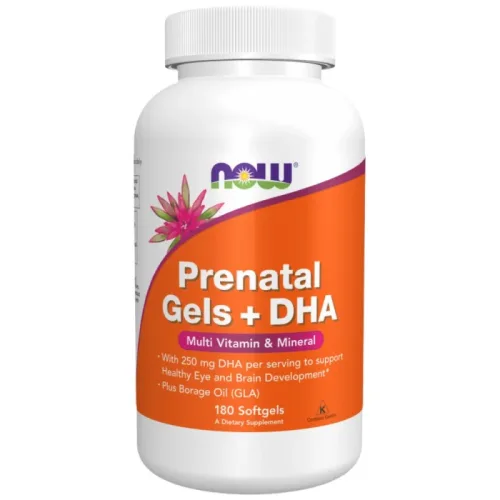 Prenatal + DHA (60 дози) / 180 Гел капсули - NOW Foods