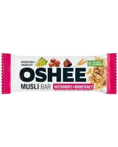 Мюсли бар с фъстъци, лешници и витамини, 40 g, Oshee - Oshee