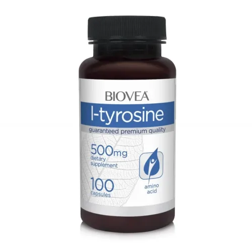 L-Tyrosine 500mg - Тирозин, Разфасовка 100 caps - Biovea