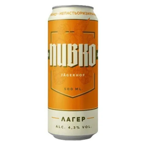 Бира Пивко Jagerhof 4,4% 500 мл. кен