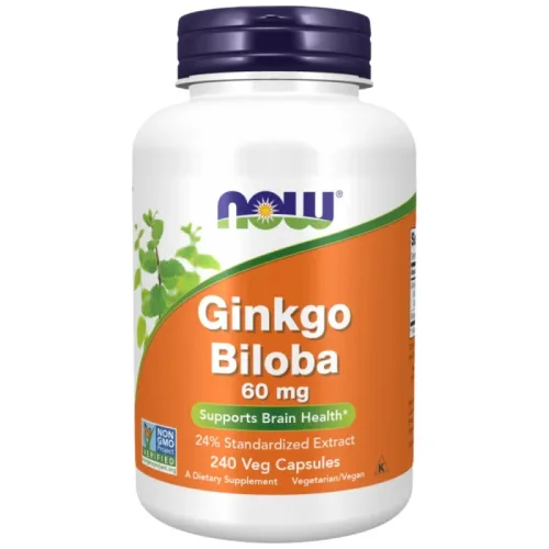 Ginkgo Biloba 60 mg (240 дози) / 240 капсули - NOW Foods